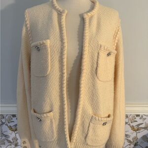 J. Crew Textured Cream Sweater